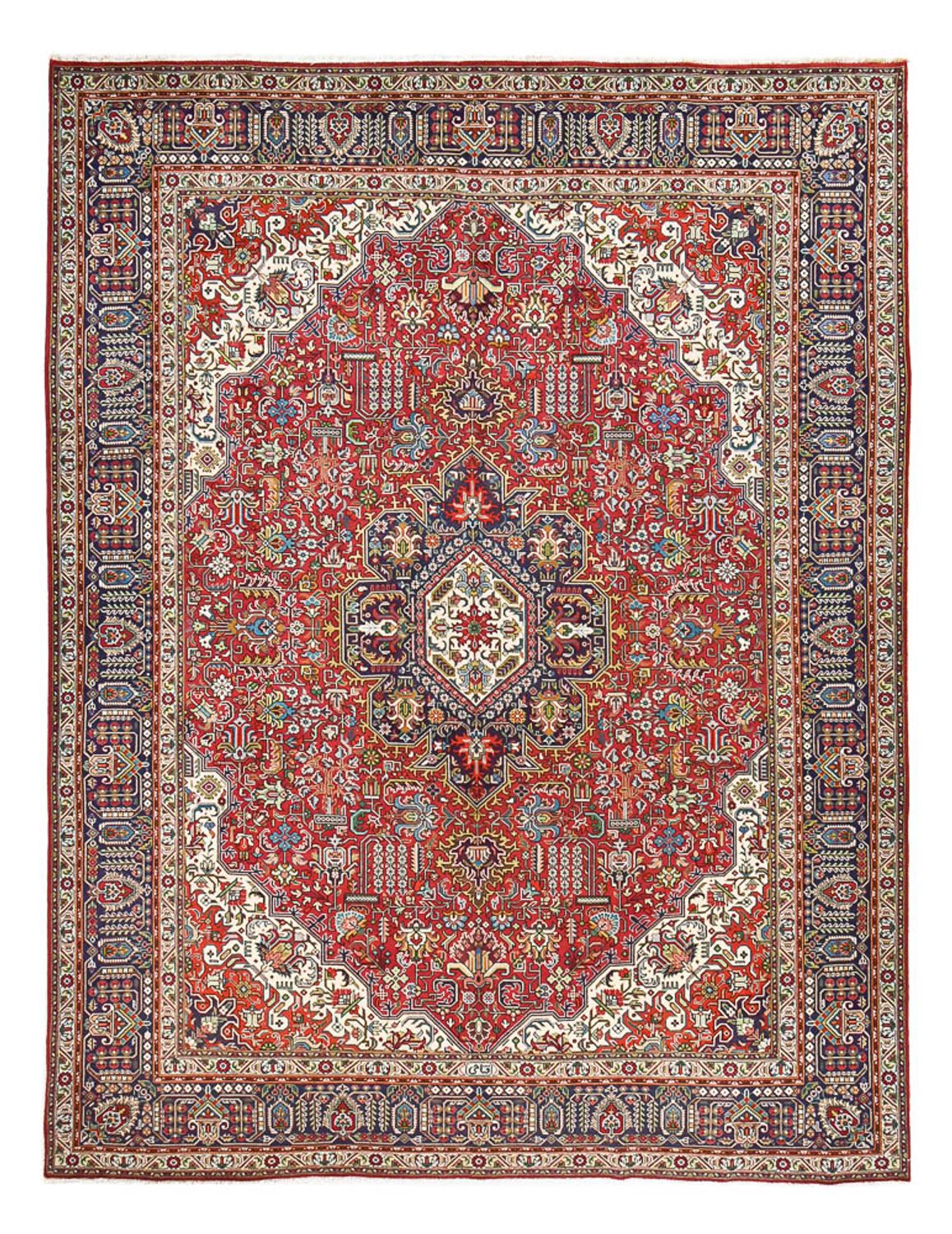 Alfombra Persa - Tabriz - Real - 394 x 300 cm - rojo