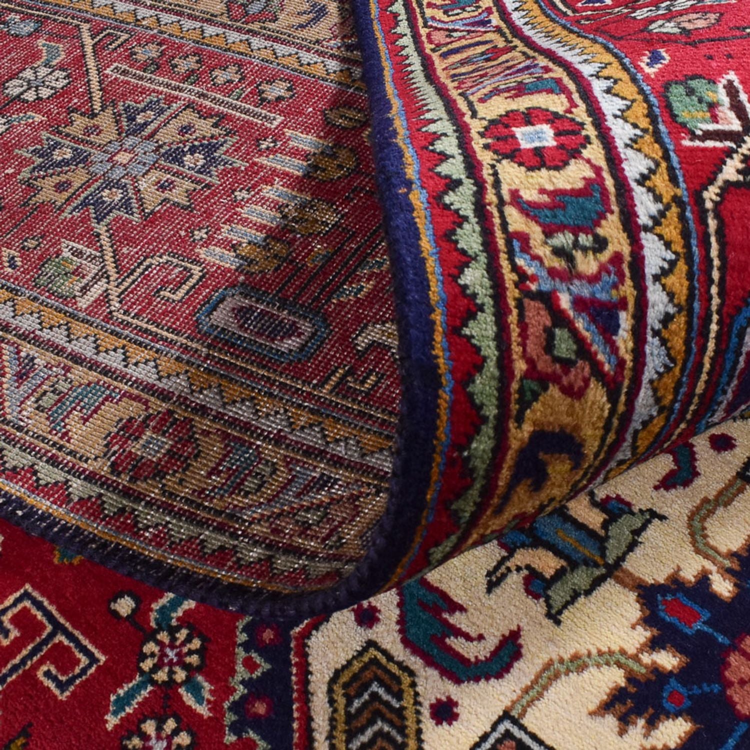 Alfombra Persa - Tabriz - Real - 412 x 303 cm - azul oscuro