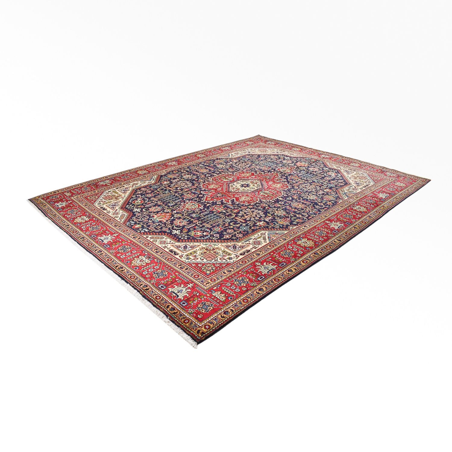 Alfombra Persa - Tabriz - Real - 412 x 303 cm - azul oscuro