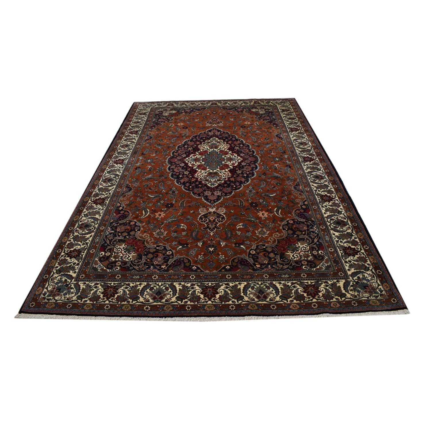 Alfombra persa - Nómada - 303 x 206 cm - rojo oscuro