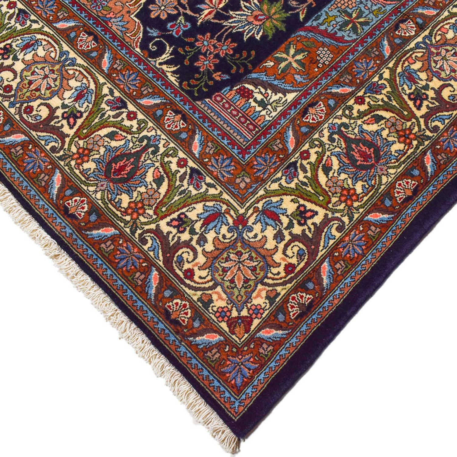 Alfombra persa - Nómada - 302 x 204 cm - azul oscuro