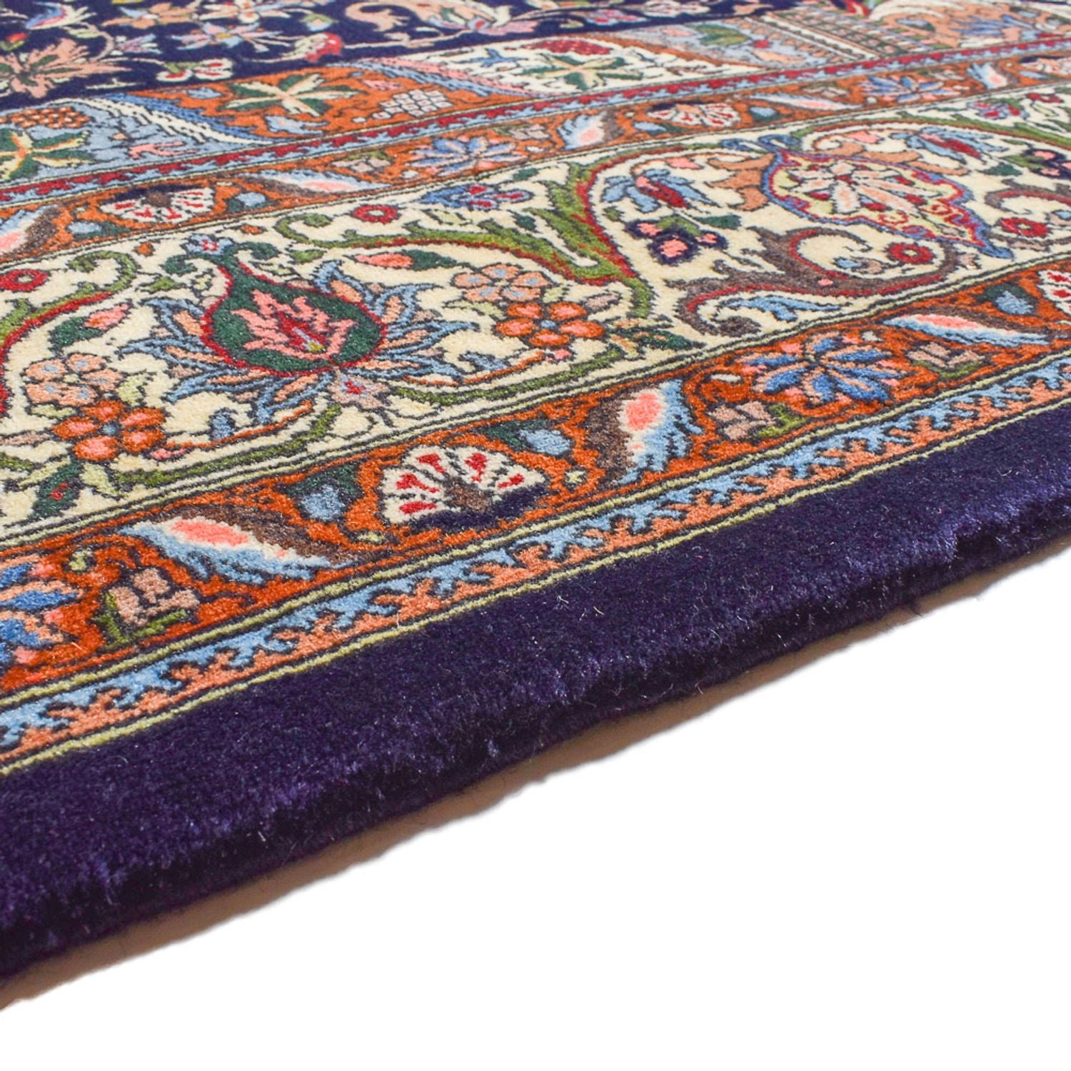 Alfombra persa - Nómada - 302 x 204 cm - azul oscuro