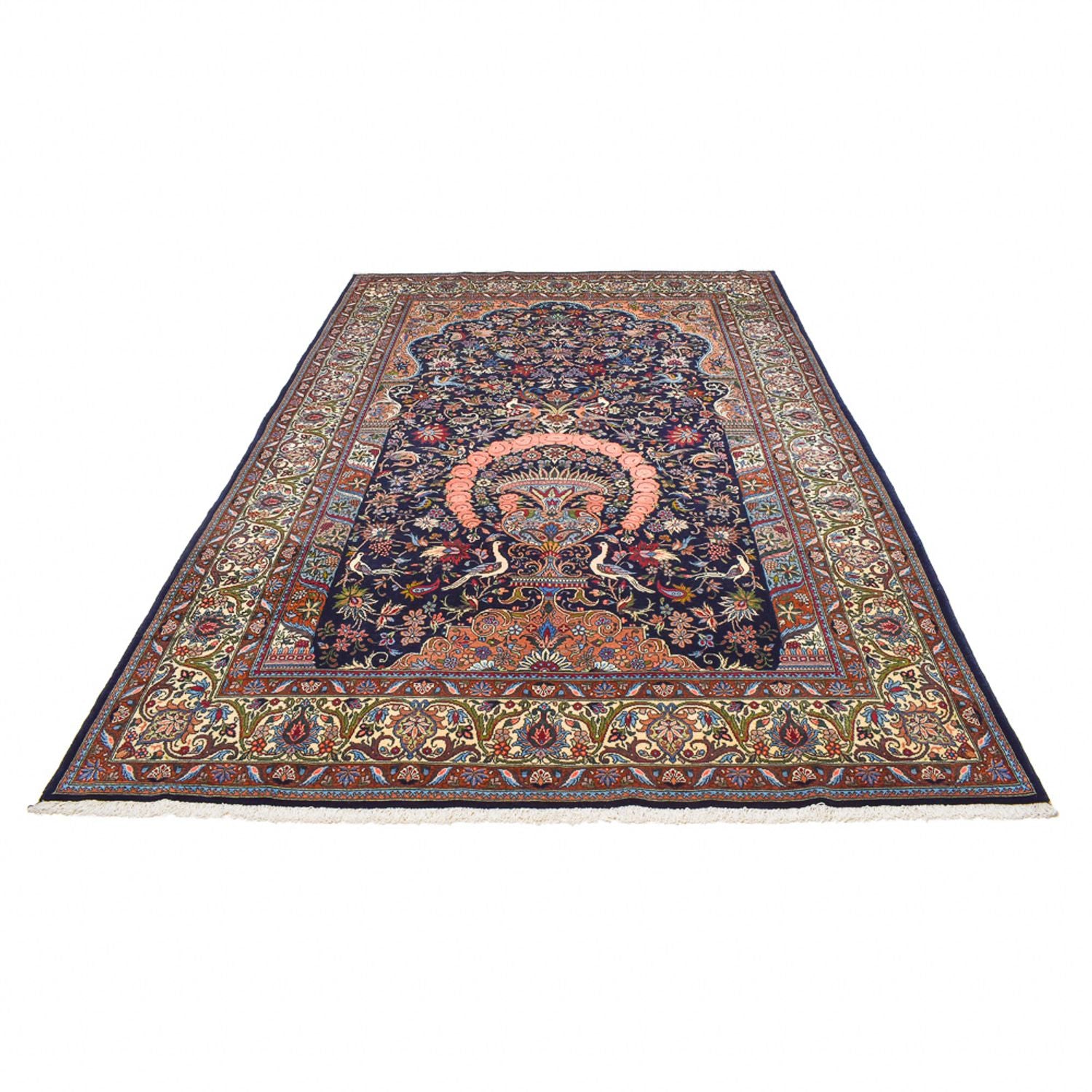 Alfombra persa - Nómada - 302 x 204 cm - azul oscuro