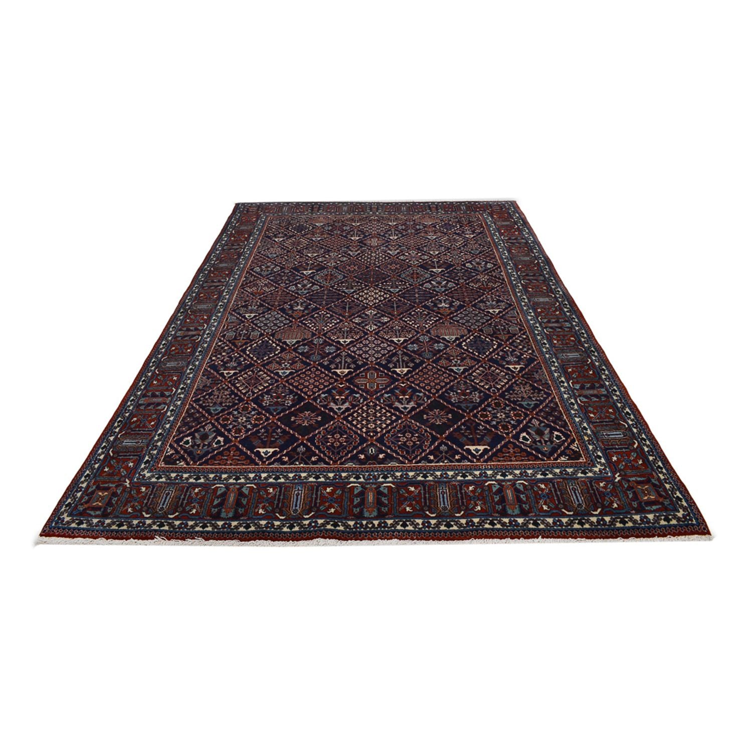 Alfombra persa - Nómada - 300 x 202 cm - rojo vino