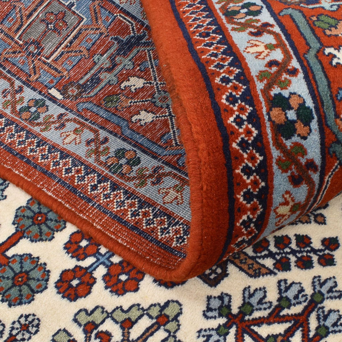 Alfombra persa - Nómada - 246 x 170 cm - crema