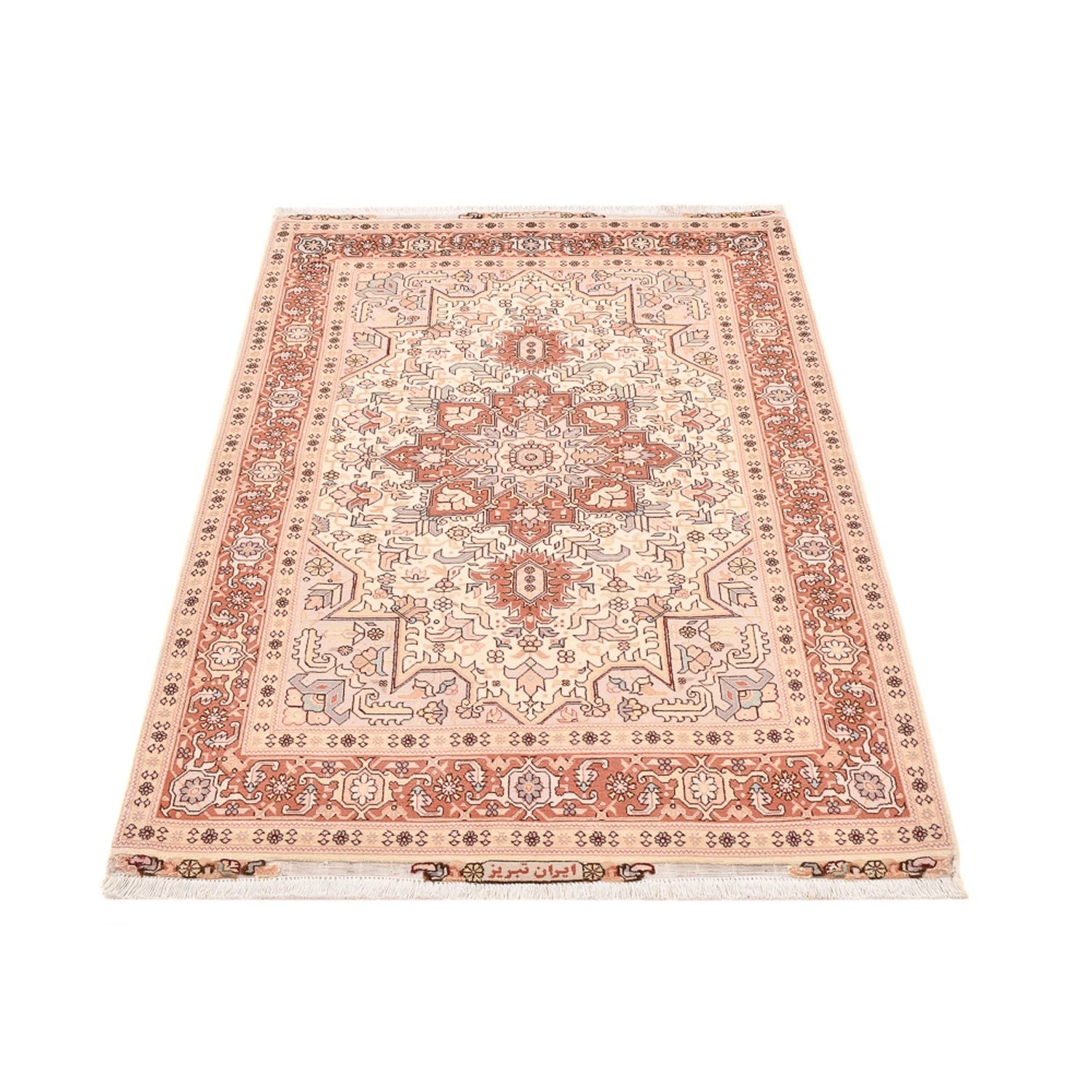 Alfombra Persa - Tabriz - Real - 153 x 100 cm - beige claro