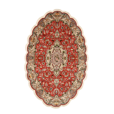 Alfombra Persa - Tabriz - Real - 205 x 130 cm - rojo