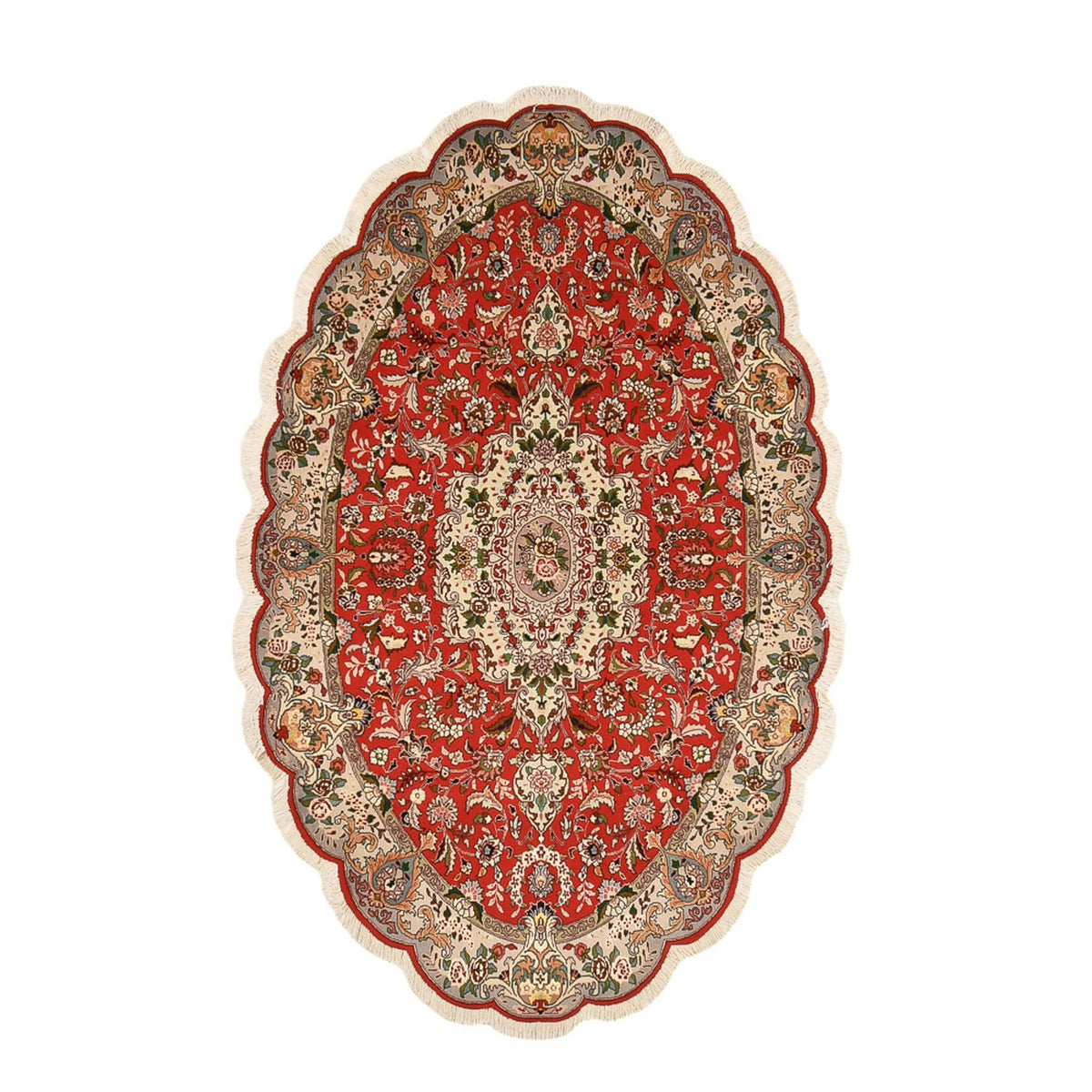 Alfombra Persa - Tabriz - Real - 205 x 130 cm - rojo
