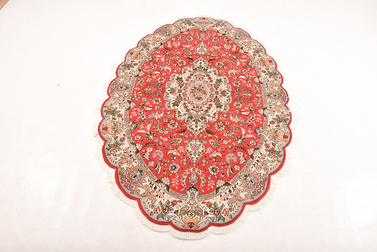 Alfombra Persa - Tabriz - Real - 205 x 130 cm - rojo