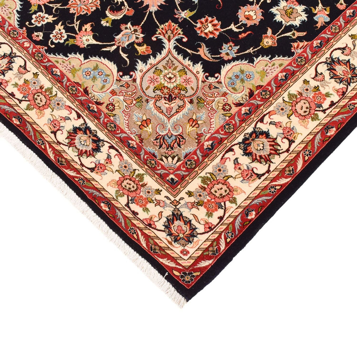 Alfombra Persa - Tabriz - Real - 203 x 142 cm - rojo oscuro
