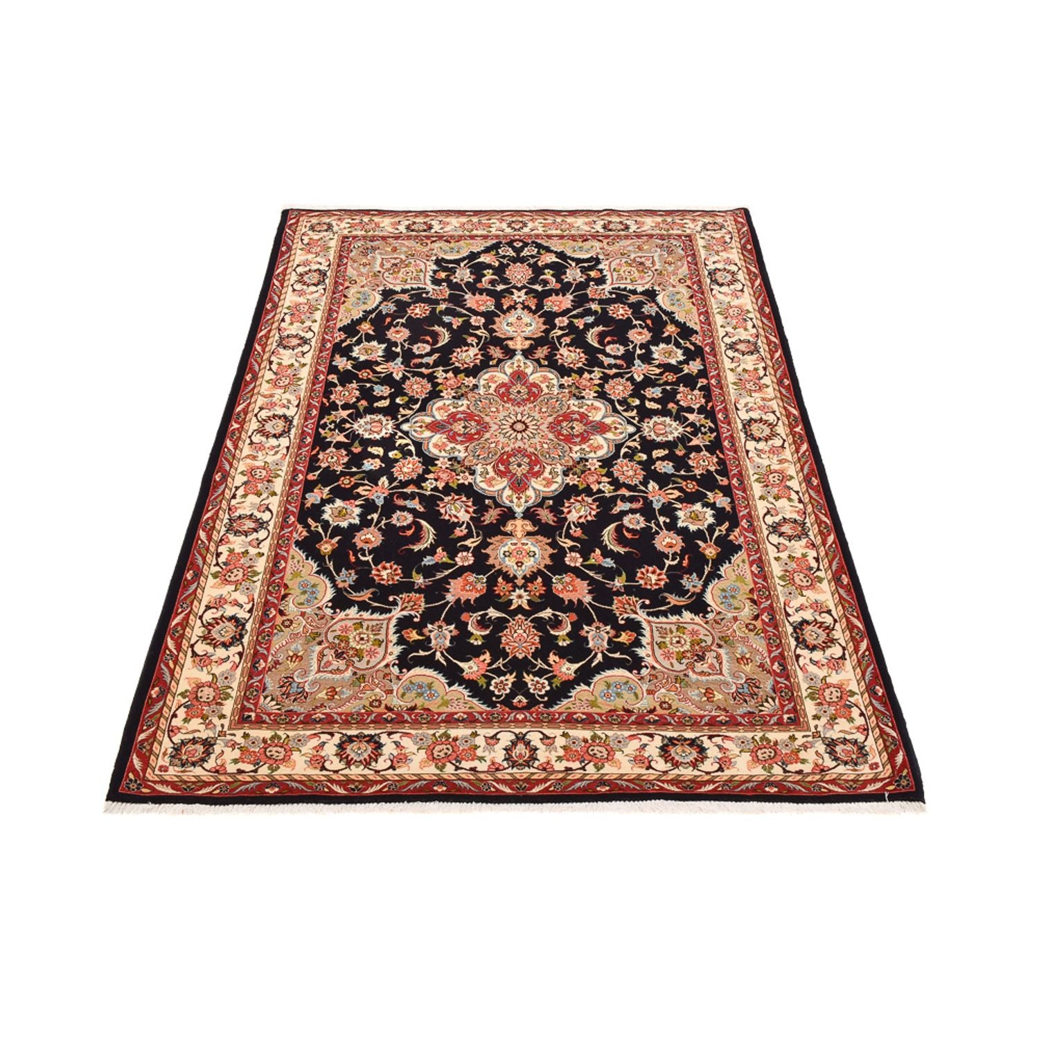Alfombra Persa - Tabriz - Real - 203 x 142 cm - rojo oscuro