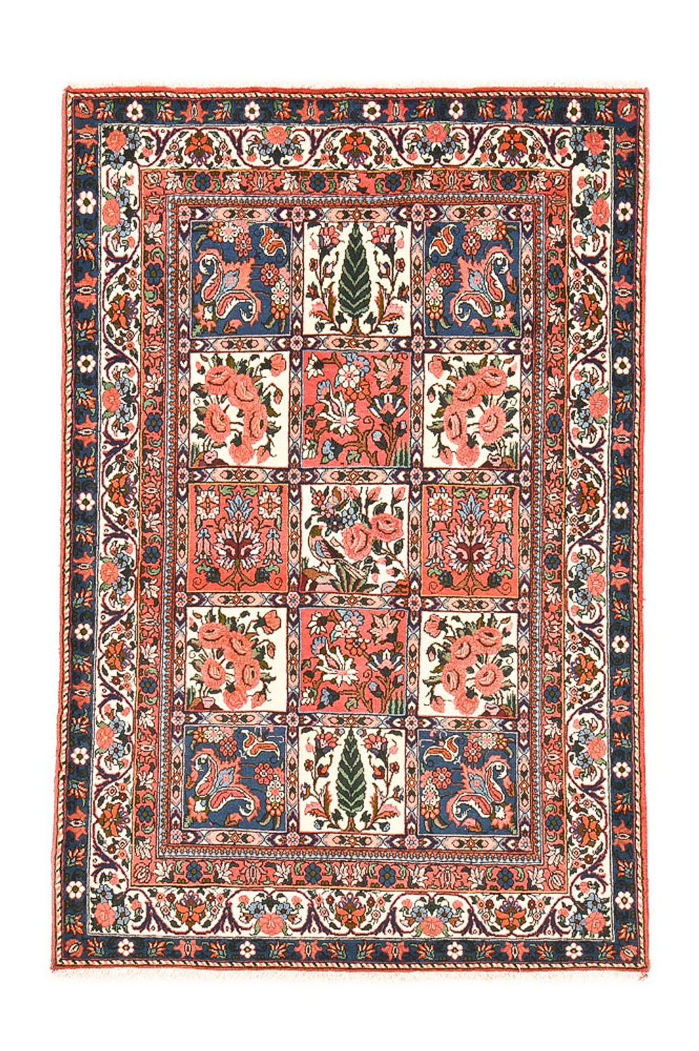 Alfombra persa - Nómada - 197 x 135 cm - multicolor