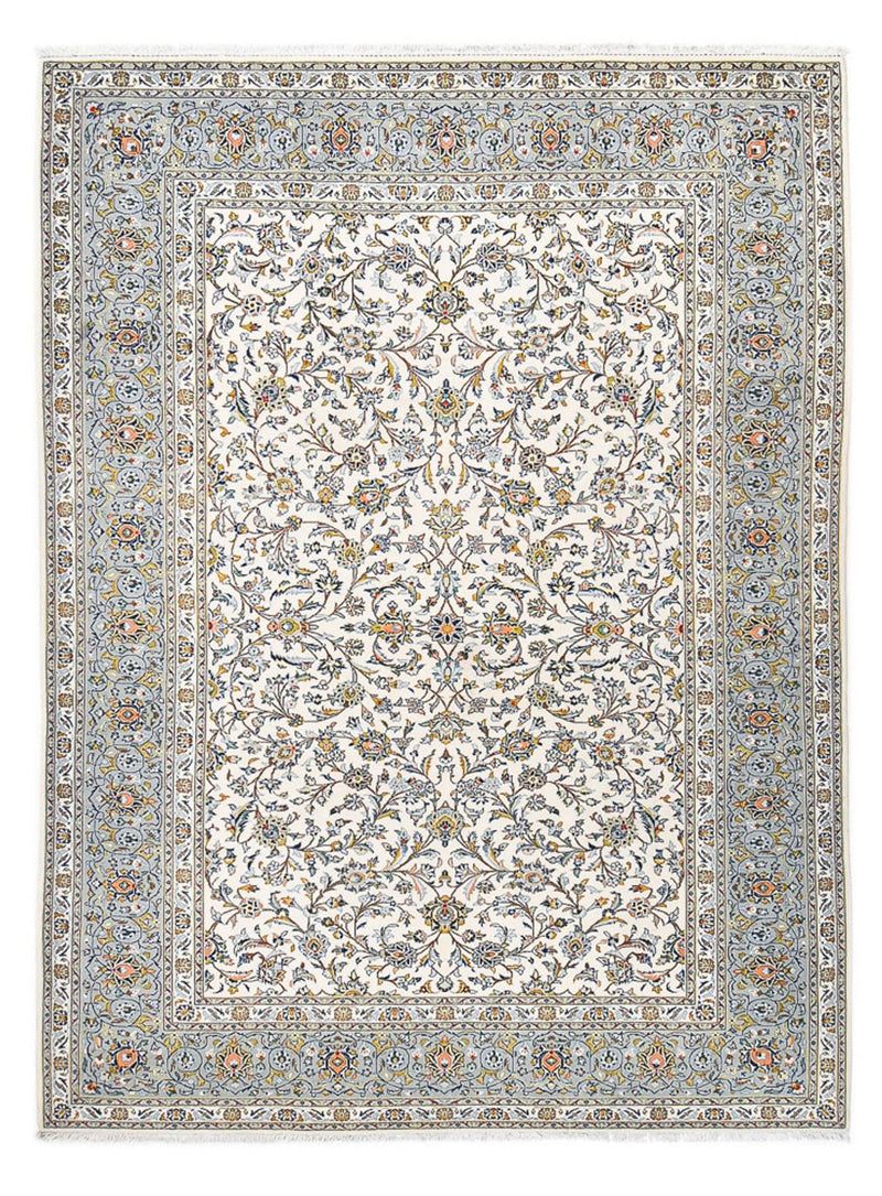 Alfombra persa - Keshan - Real - 332 x 248 cm - gris claro