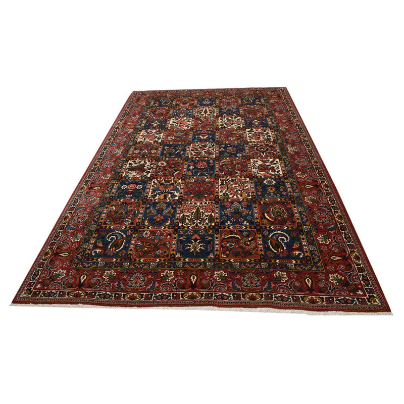 Alfombra persa - Nómada - 313 x 201 cm - rojo oscuro