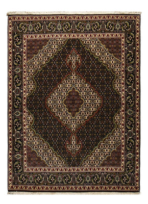 Alfombra Persa - Tabriz - Real - 202 x 150 cm - marrón oscuro