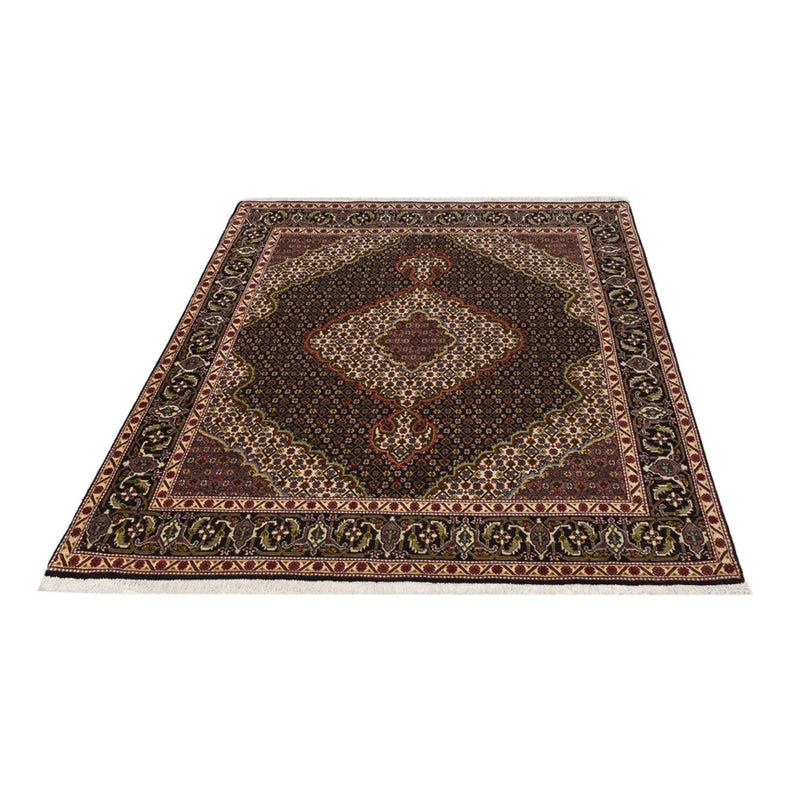 Alfombra Persa - Tabriz - Real - 202 x 150 cm - marrón oscuro