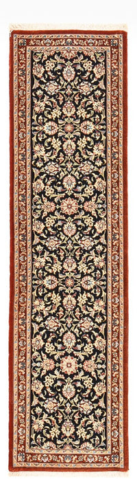 Alfombra de pasillo Alfombra Persa - Ghom - Royal - 196 x 54 cm - azul oscuro
