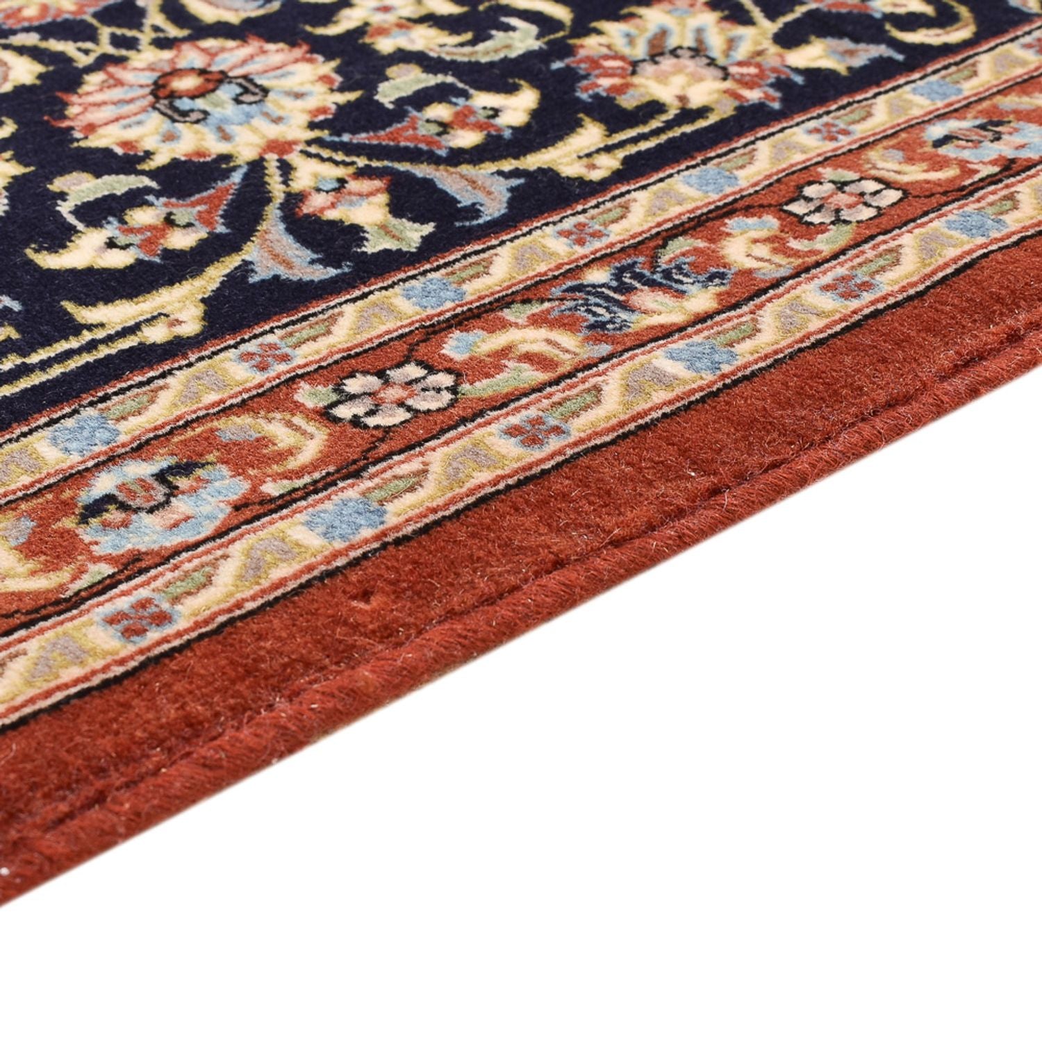Alfombra de pasillo Alfombra Persa - Ghom - Royal - 196 x 54 cm - azul oscuro