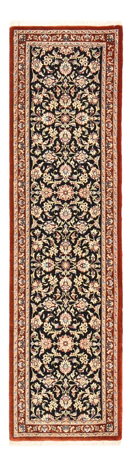 Alfombra de pasillo Alfombra Persa - Ghom - Royal - 196 x 54 cm - azul oscuro
