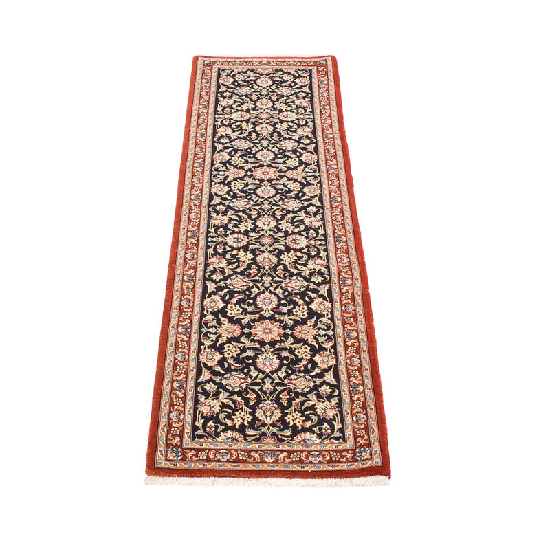 Alfombra de pasillo Alfombra Persa - Ghom - Royal - 196 x 54 cm - azul oscuro