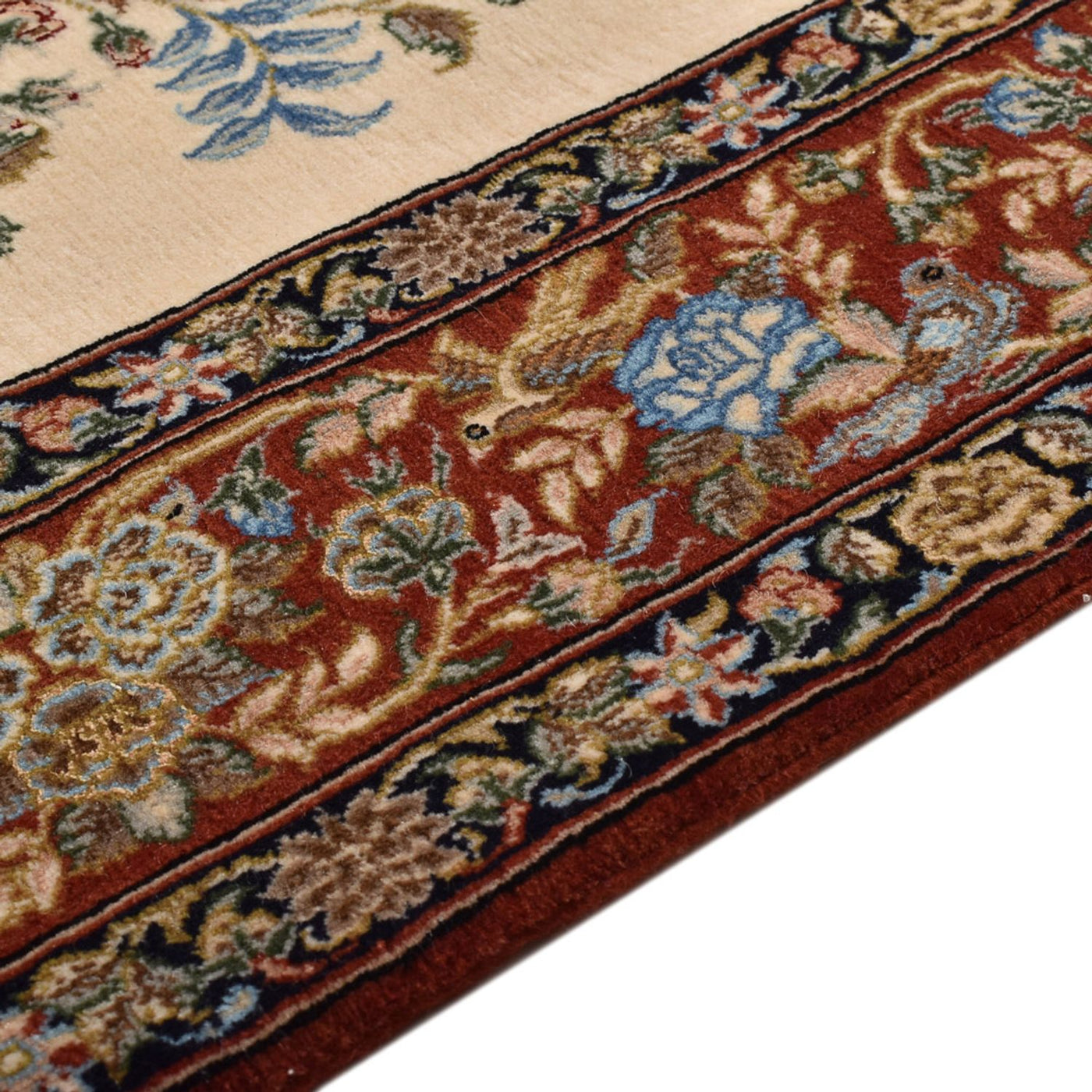 Alfombra Persa - Ghom - Royal - 201 x 129 cm - beige claro