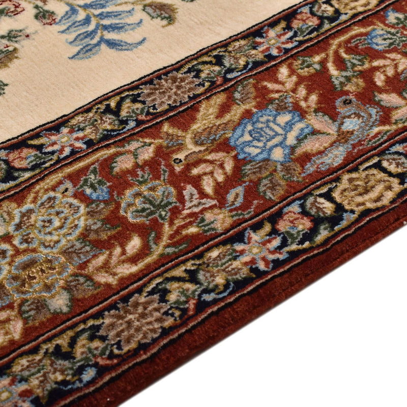 Alfombra Persa - Ghom - Royal - 201 x 129 cm - beige claro