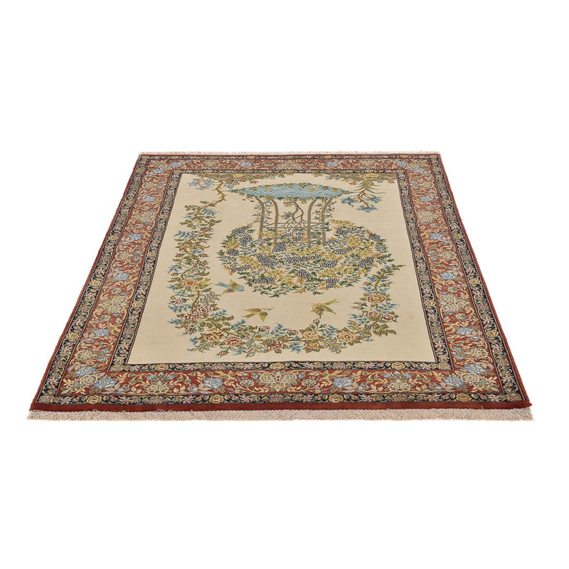 Alfombra Persa - Ghom - Royal - 201 x 129 cm - beige claro