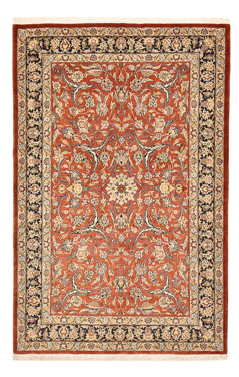 Alfombra Persa - Ghom - Royal - 207 x 134 cm - rojo