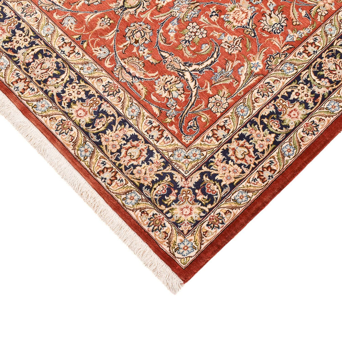 Alfombra Persa - Ghom - Royal - 207 x 134 cm - rojo