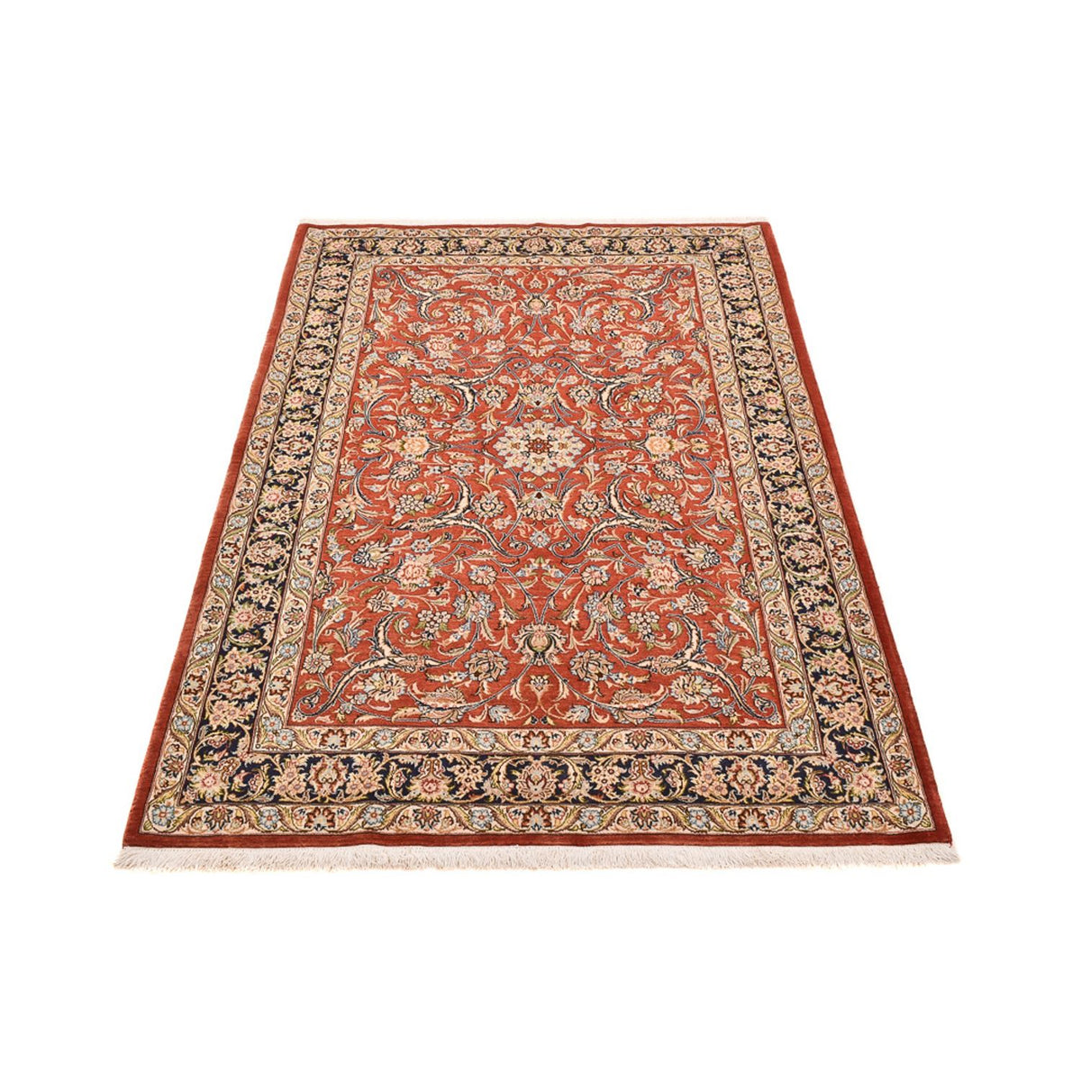 Alfombra Persa - Ghom - Royal - 207 x 134 cm - rojo