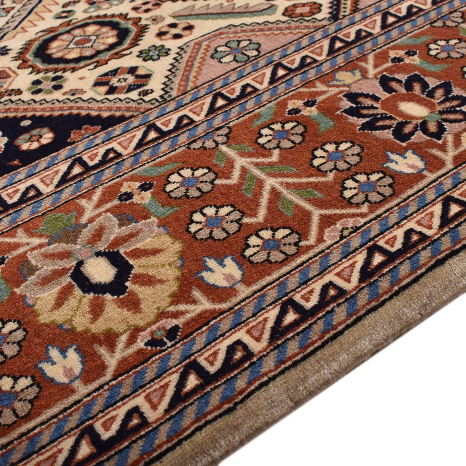 Alfombra Gabbeh - Persa Kashkuli - 257 x 185 cm - óxido
