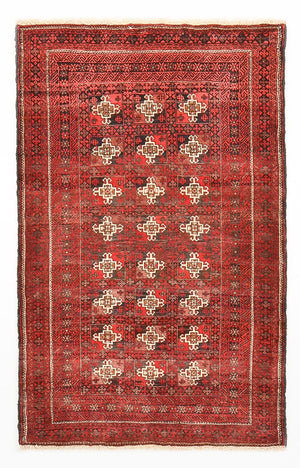 Alfombra Belutsch - 150 x 99 cm - rojo