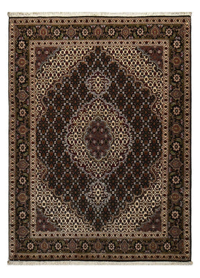 Alfombra Persa - Tabriz - Real - 196 x 148 cm - marrón oscuro