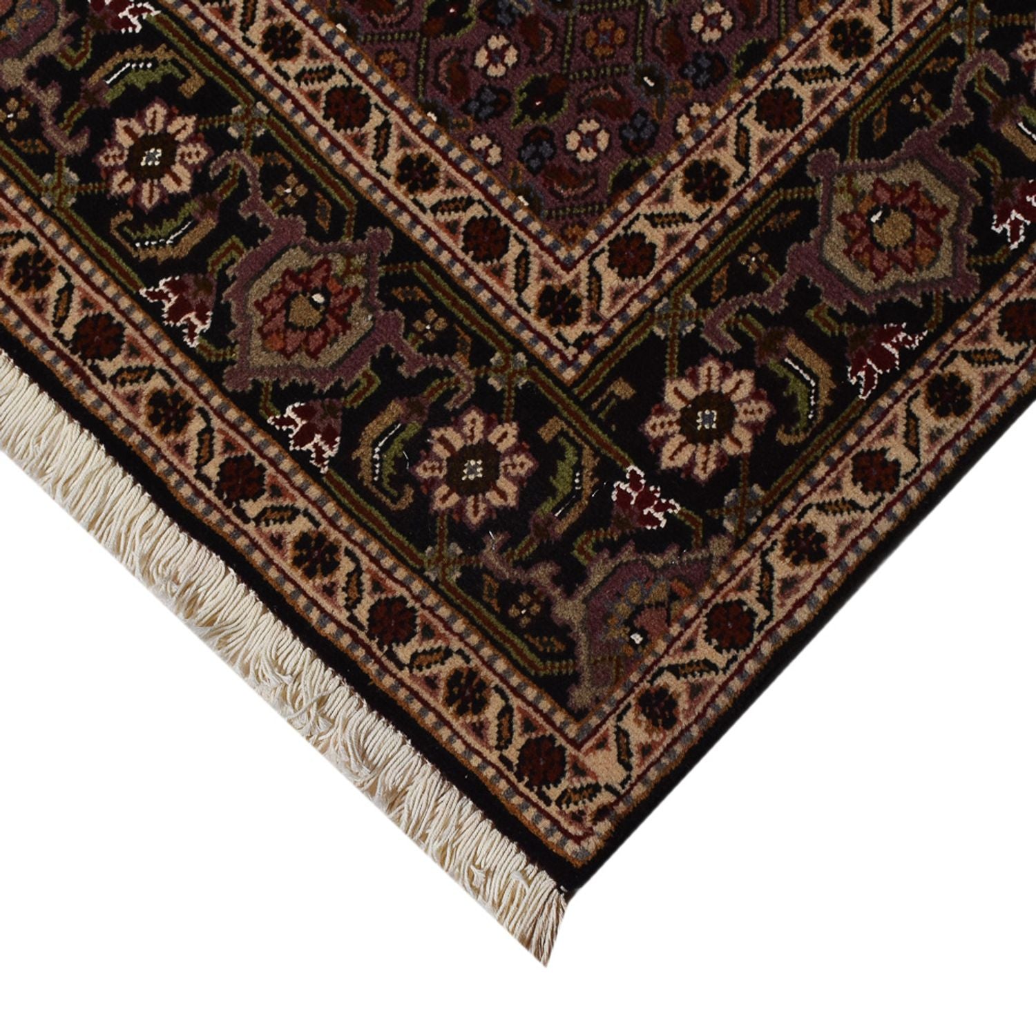 Alfombra Persa - Tabriz - Real - 196 x 148 cm - marrón oscuro