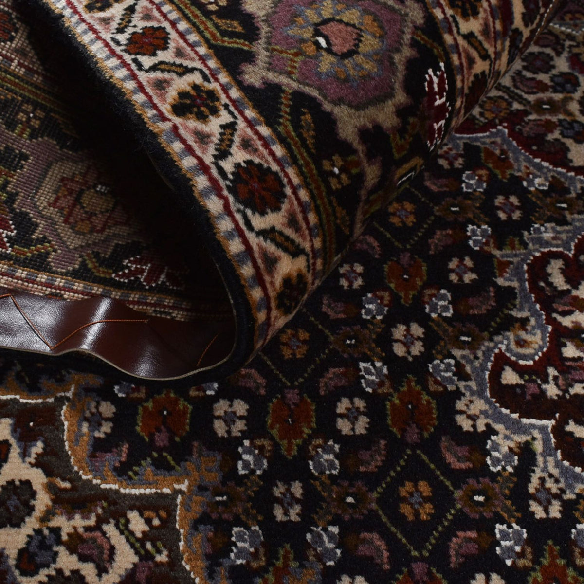 Alfombra Persa - Tabriz - Real - 196 x 148 cm - marrón oscuro