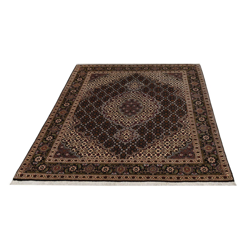 Alfombra Persa - Tabriz - Real - 196 x 148 cm - marrón oscuro