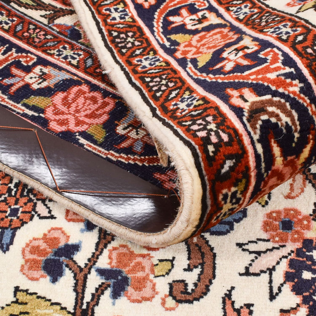 Alfombra de pasillo Alfombra persa - Bidjar - 328 x 73 cm - beige