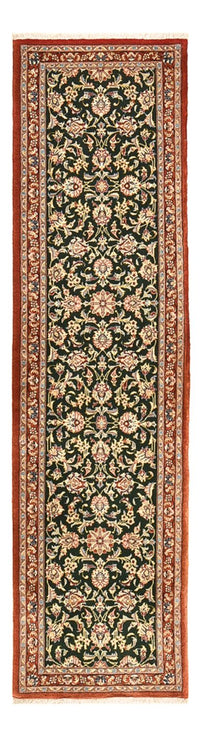 Alfombra de pasillo Alfombra Persa - Ghom - Royal - 202 x 56 cm - azul oscuro