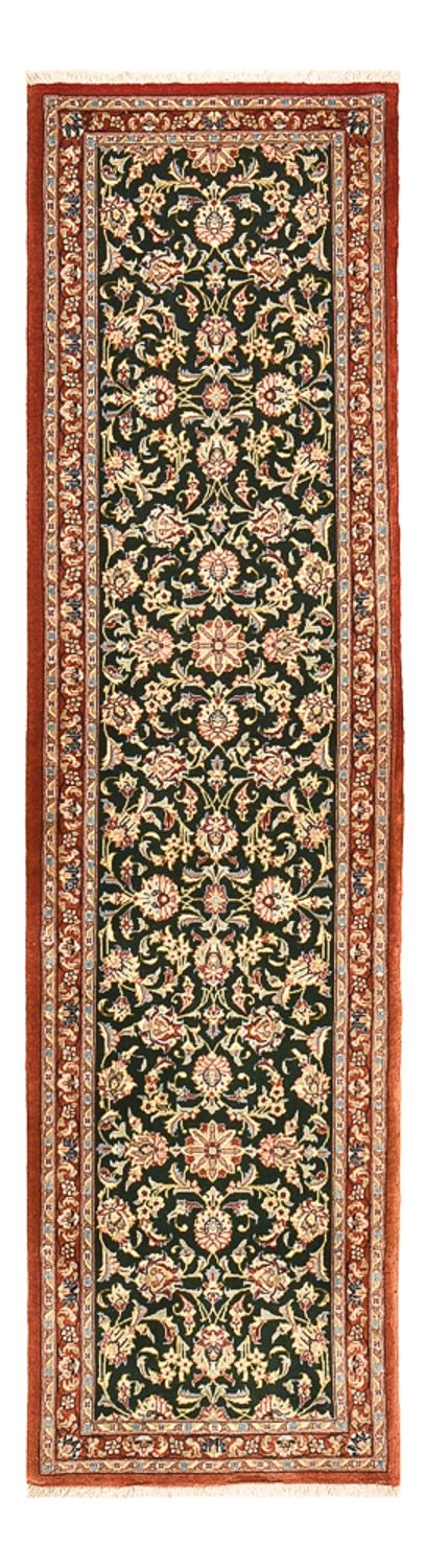 Alfombra de pasillo Alfombra Persa - Ghom - Royal - 202 x 56 cm - azul oscuro