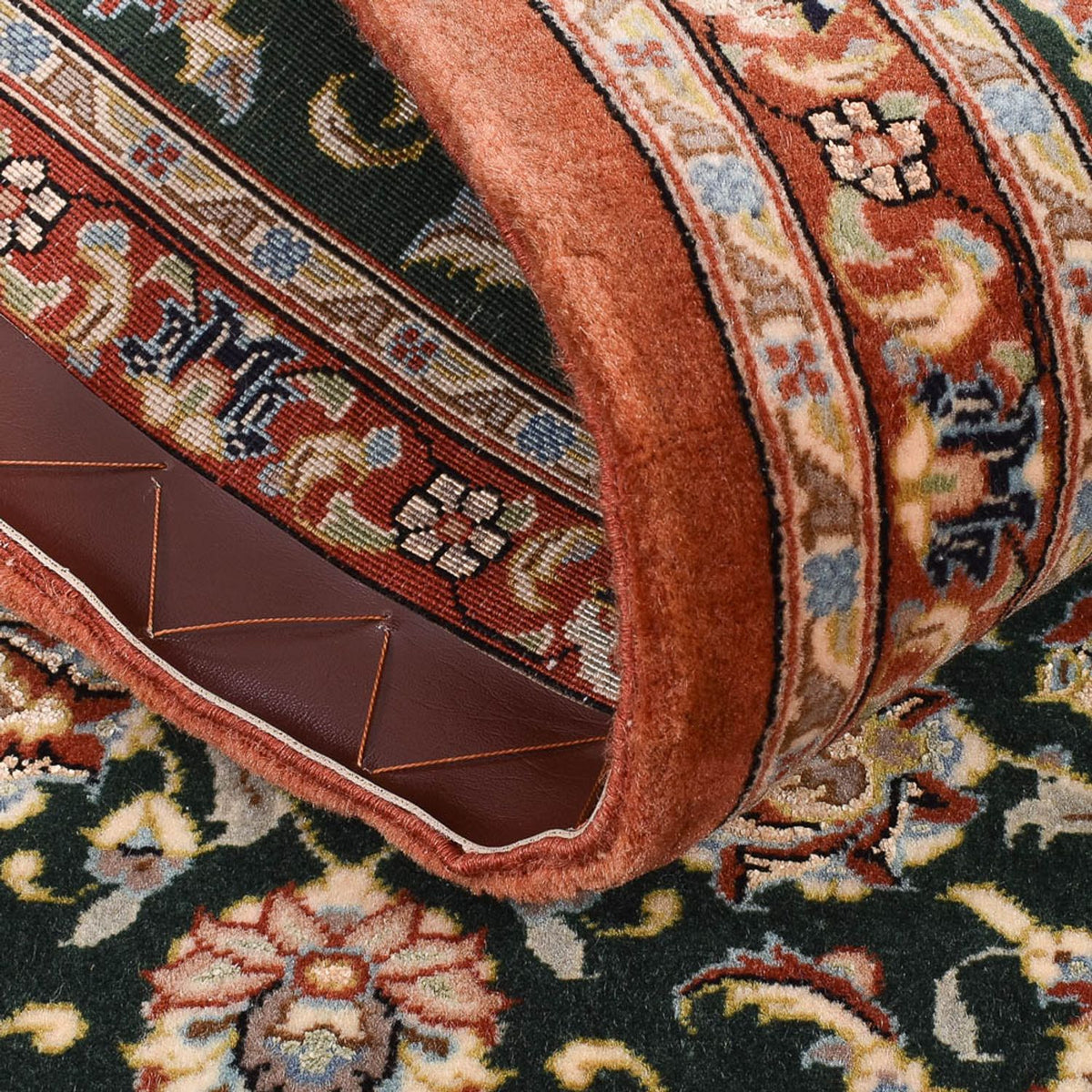 Alfombra de pasillo Alfombra Persa - Ghom - Royal - 202 x 56 cm - azul oscuro