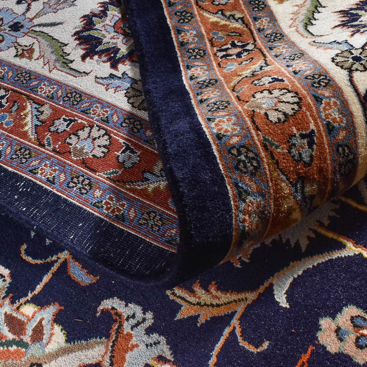 Alfombra persa - Clásica - Real - 396 x 296 cm - azul oscuro