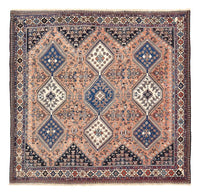 Alfombra persa - Nómada cuadrado  - 203 x 193 cm - rojo claro