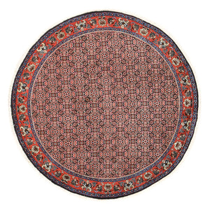 Alfombra persa - Bidjar redondo  - 153 x 153 cm - rojo claro