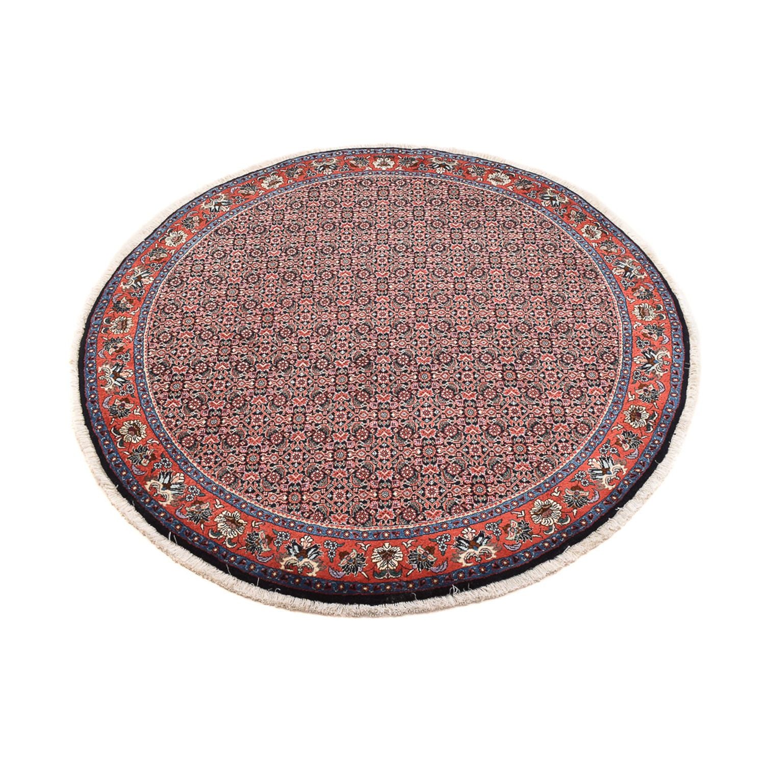 Alfombra persa - Bidjar redondo  - 153 x 153 cm - rojo claro