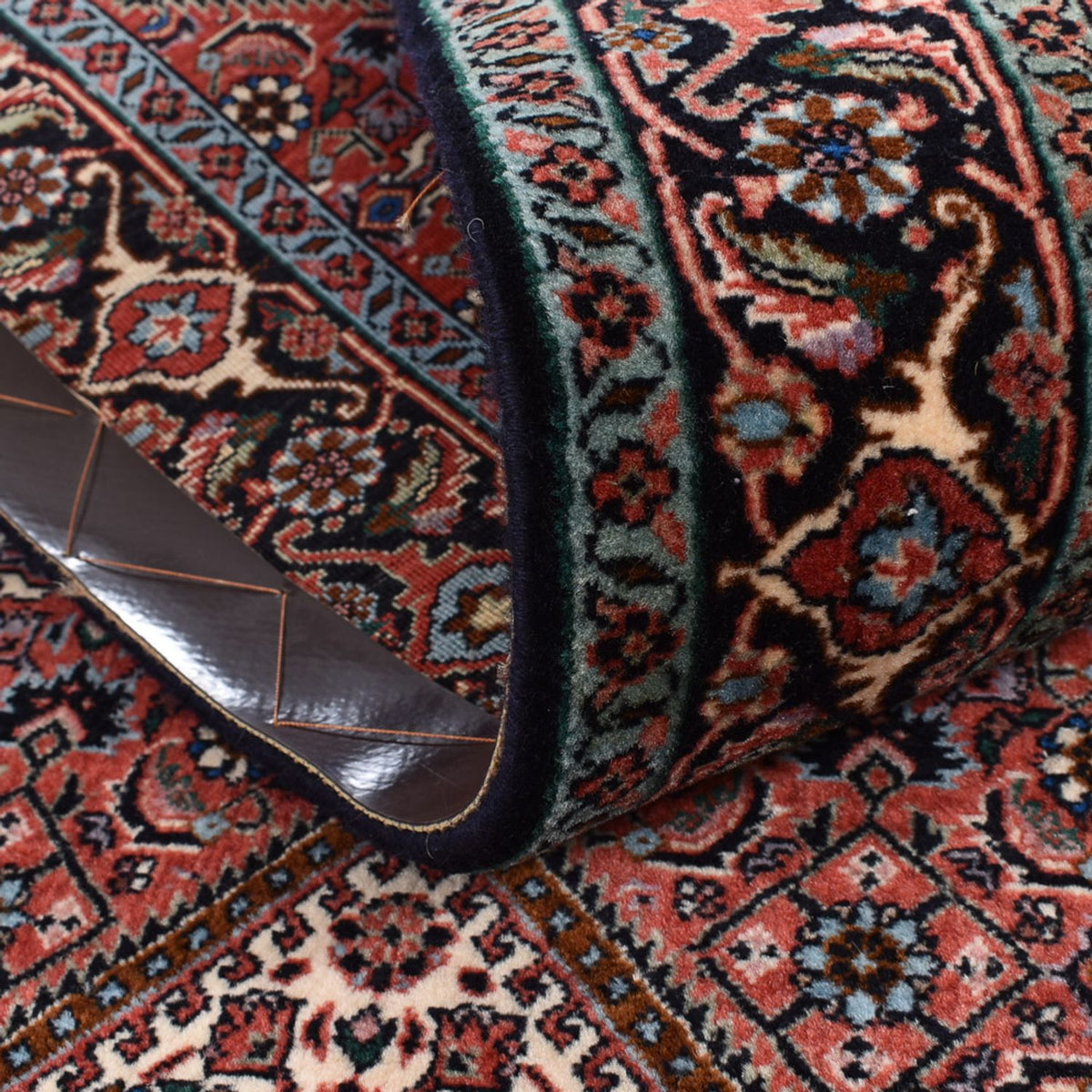 Alfombra de pasillo Alfombra persa - Bidjar - 400 x 83 cm - rojo claro