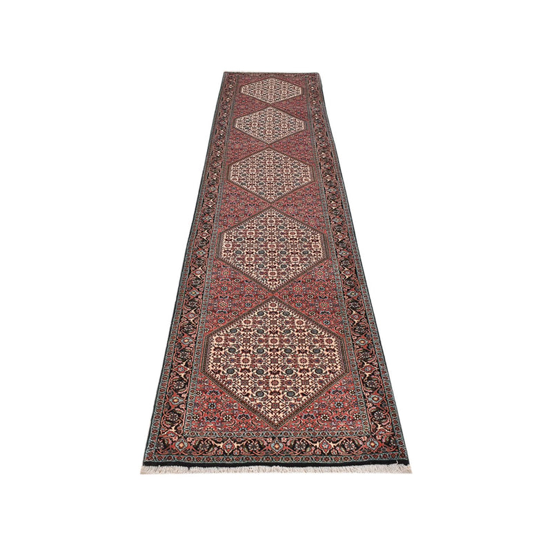 Alfombra de pasillo Alfombra persa - Bidjar - 400 x 83 cm - rojo claro