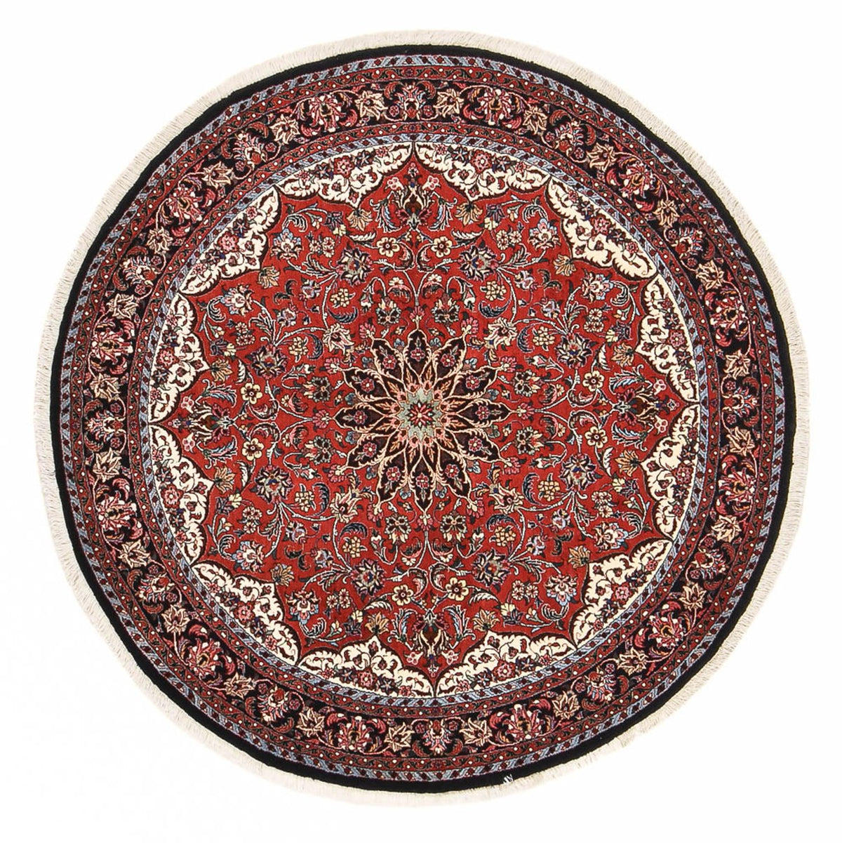 Alfombra persa - Bidjar redondo  - 150 x 150 cm - rojo
