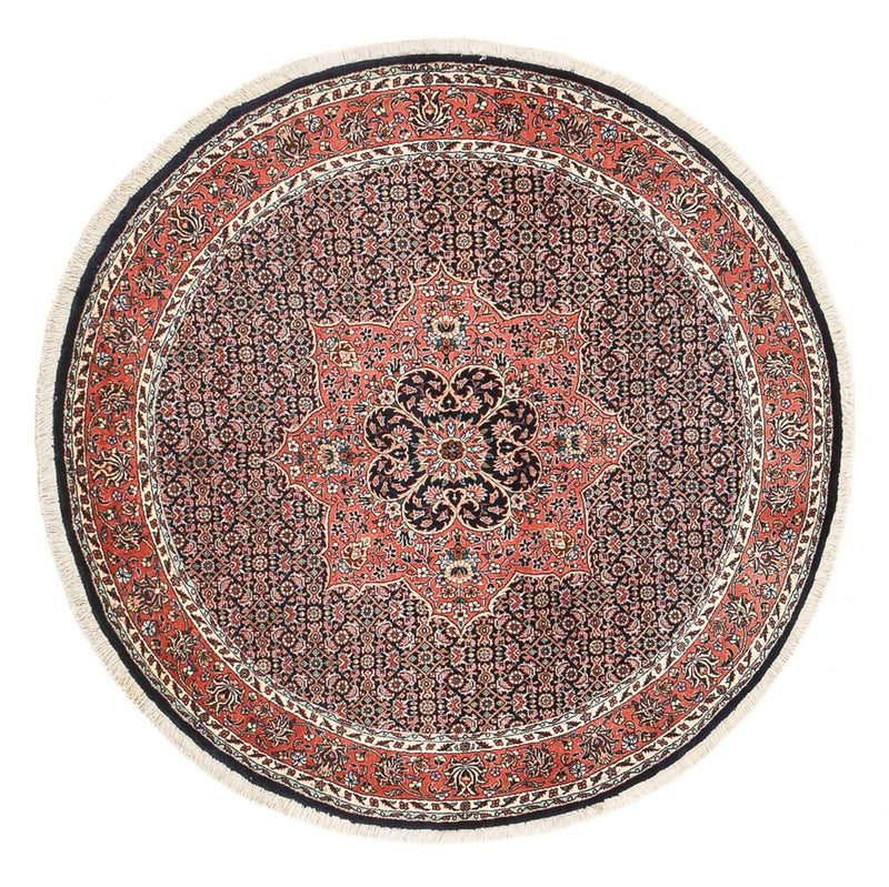 Alfombra persa - Bidjar redondo  - 155 x 155 cm - rojo oscuro
