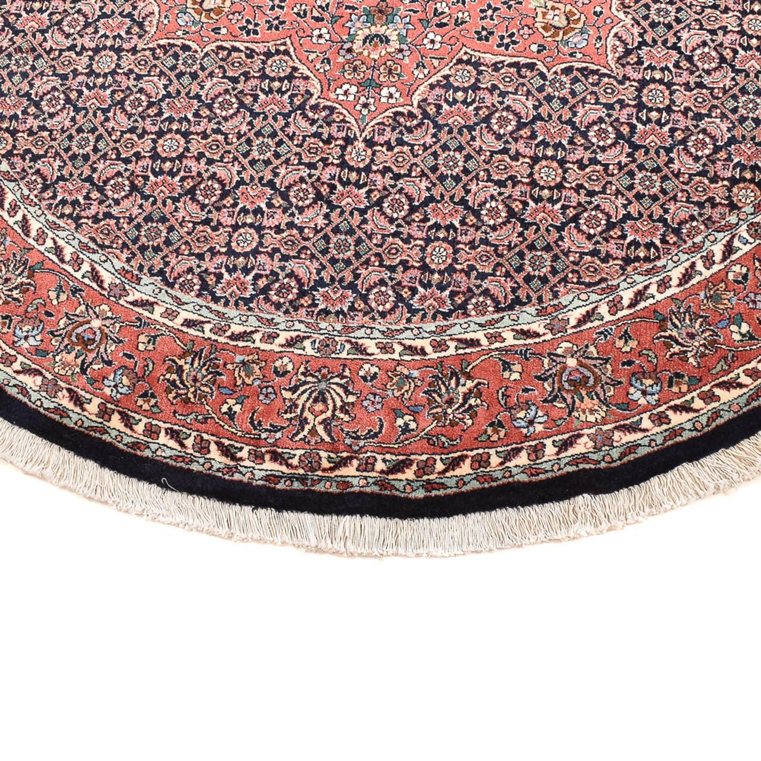 Alfombra persa - Bidjar redondo  - 155 x 155 cm - rojo oscuro
