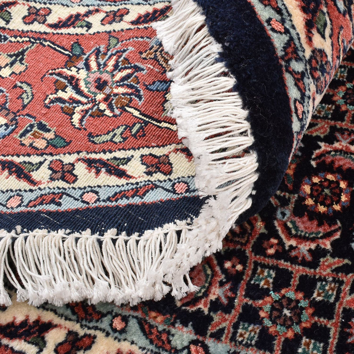 Alfombra persa - Bidjar redondo  - 155 x 155 cm - rojo oscuro